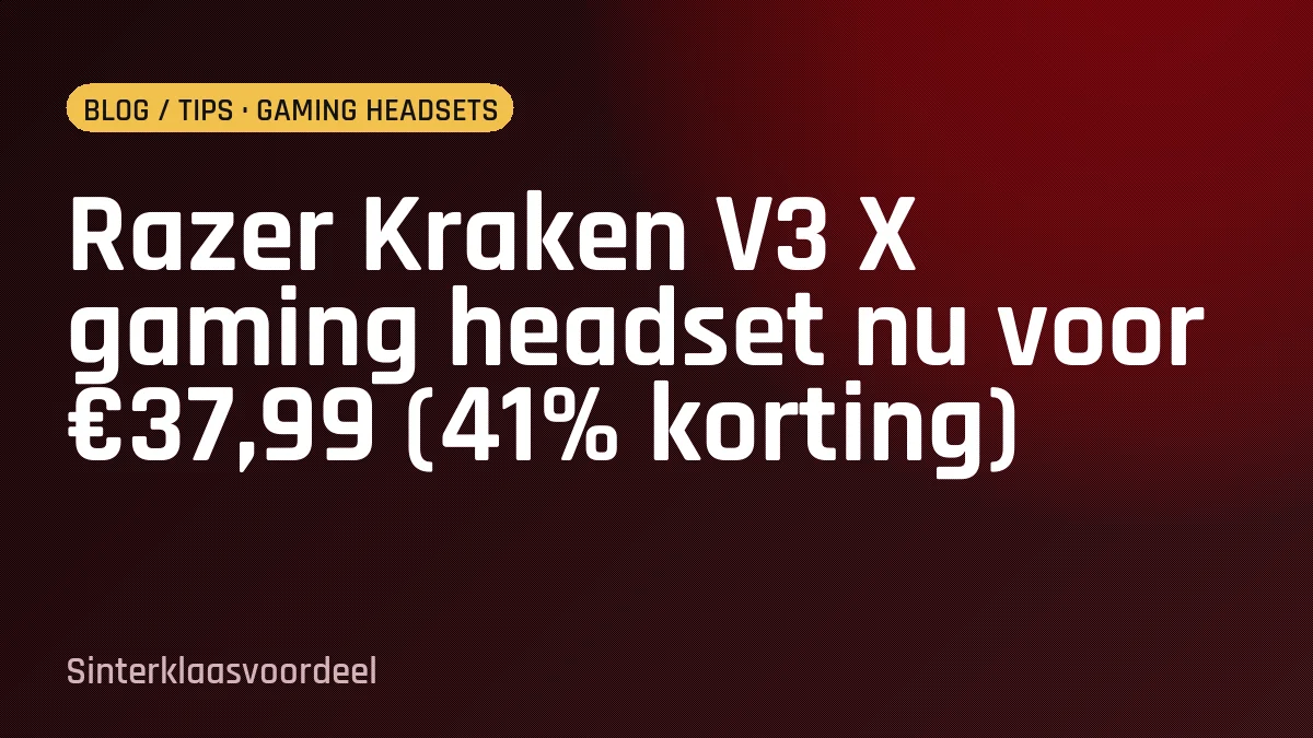Razer Kraken V3 X gaming headset nu voor €37,99 (41% korting)