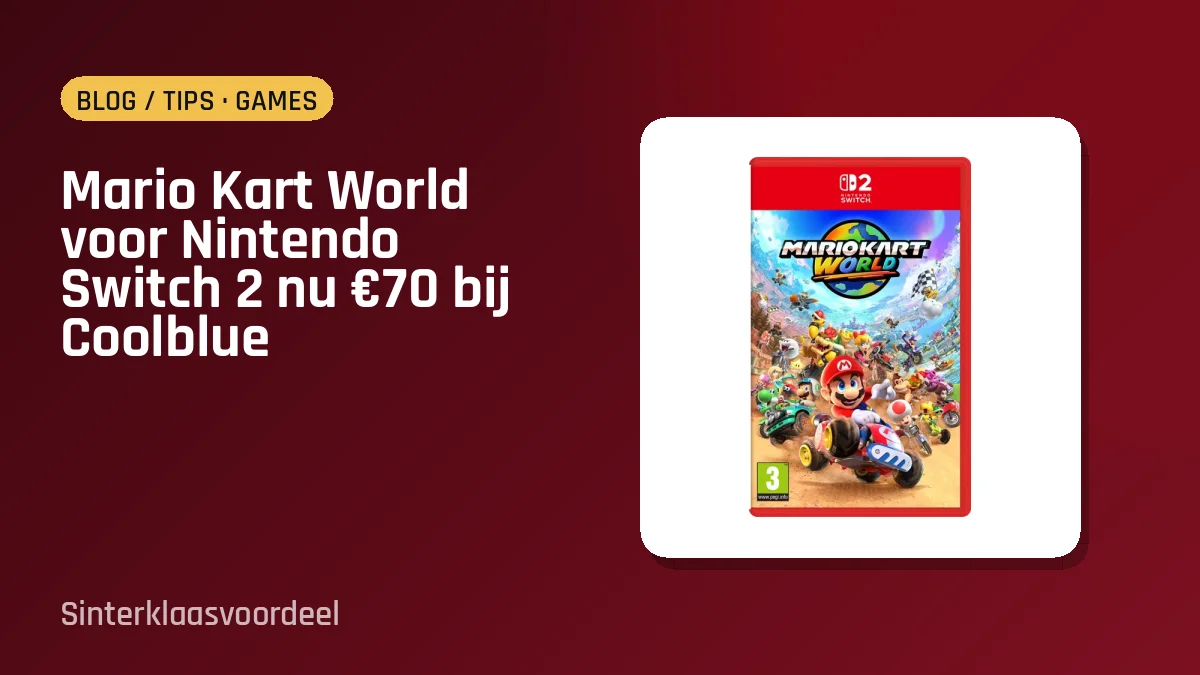 Mario Kart World voor Nintendo Switch 2 nu €70 bij Coolblue