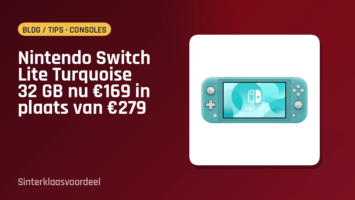 Nintendo Switch Lite Turquoise 32 GB nu €169 in plaats van €279