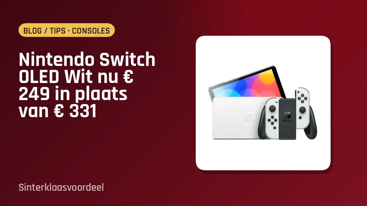 Nintendo Switch OLED Wit nu € 249 in plaats van € 331