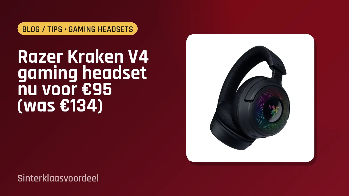 Razer Kraken V4 gaming headset nu voor €95 (was €134)