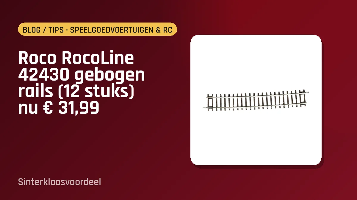 Roco RocoLine 42430 gebogen rails (12 stuks) nu € 31,99